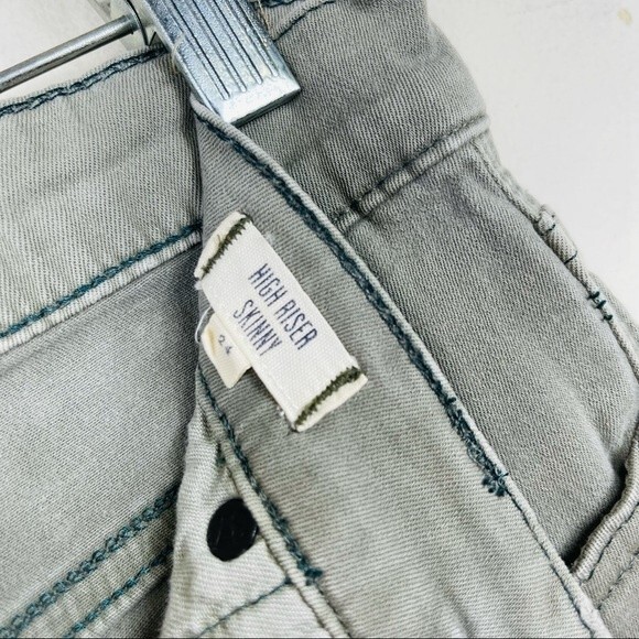 Madewell 9"Mid High Rise Skinny Jeans: Garment Dyed Olive Army Green Size 24 - Picture 10 of 13